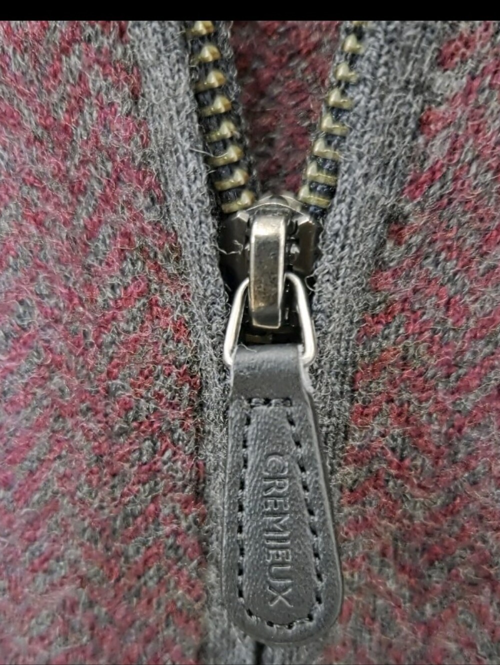Cremieux Men's 100% Merino Wool Half Zip Burgundy Sweater. Sz XL Quiet Luxury - Picture 6 of 10
